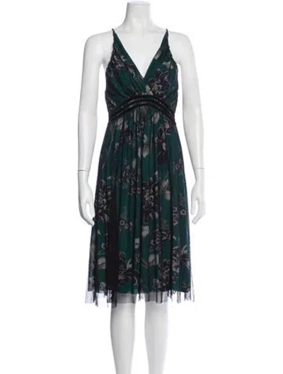 Pre-owned Vivienne Tam Nylon Midi Length Dress In Multi