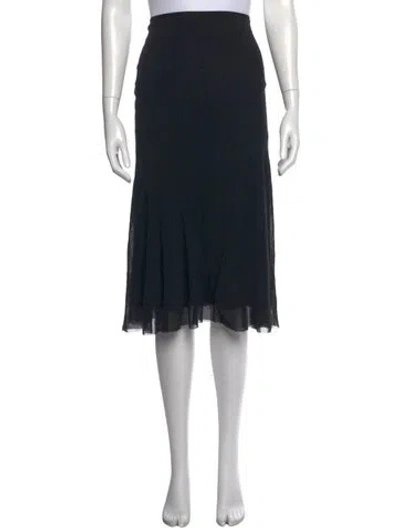 Pre-owned Vivienne Tam Nylon Midi Length Skirt In Black