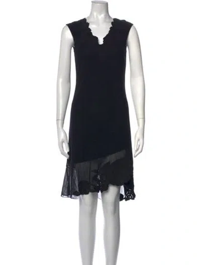 Pre-owned Vivienne Tam Nylon Mini Dress In Black