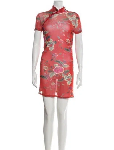 Pre-owned Vivienne Tam Nylon Mini Dress In Red