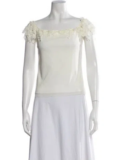 Pre-owned Vivienne Tam Nylon Off-the-shoulder Top In Neutrals