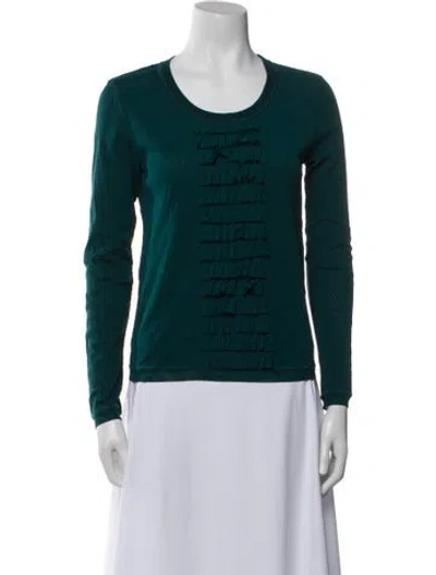 Pre-owned Vivienne Tam Nylon Scoop Neck Top In Green