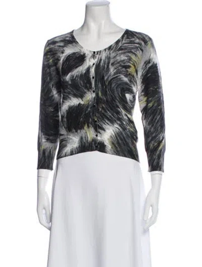 Pre-owned Vivienne Tam Patterned Crew Neck Top In Grey