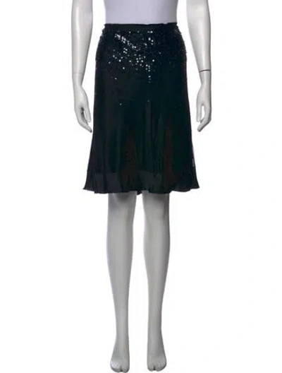 Pre-owned Vivienne Tam Patterned Midi Length Skirt In Black
