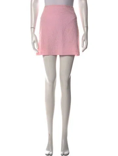 Pre-owned Vivienne Tam Patterned Mini Skirt In Pink