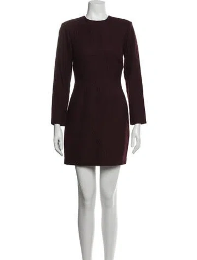 Pre-owned Vivienne Tam Patterned Pleated Accents Dress Set In Burgundy