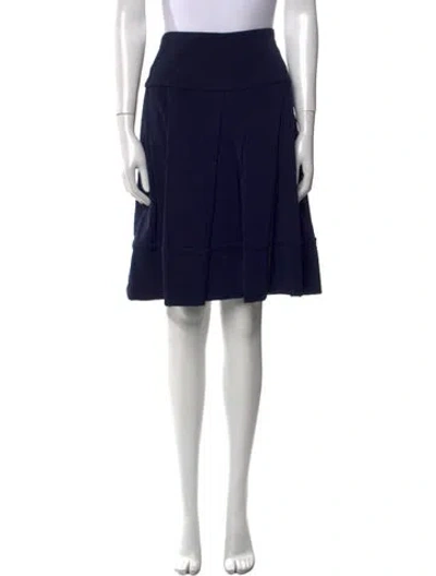 Pre-owned Vivienne Tam Pleated Accents Knee-length Skirt In Black