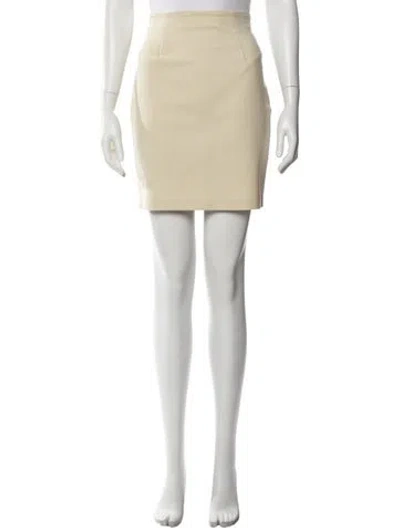 Pre-owned Vivienne Tam Pleated Accents Mini Skirt In Neutral