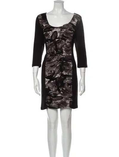 Pre-owned Vivienne Tam Printed Mini Dress In Black