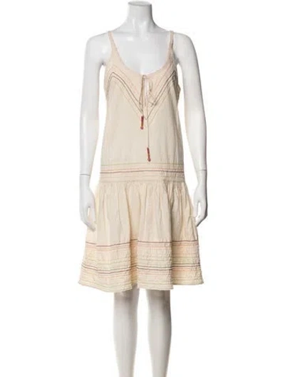 Pre-owned Vivienne Tam Printed Mini Dress In Neutral