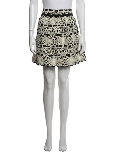 Pre-owned Vivienne Tam Printed Mini Skirt In Black