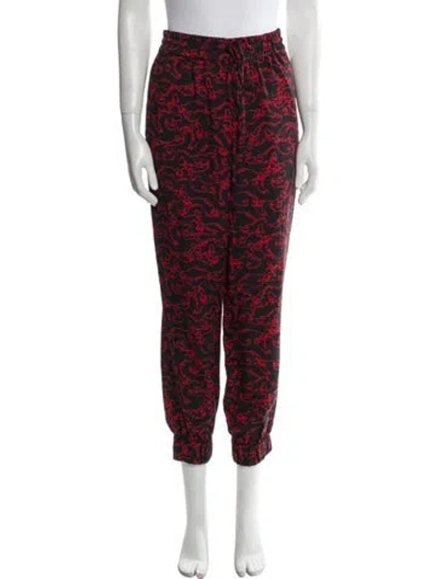 Pre-owned Vivienne Tam Printed Skinny Leg Pants In Red