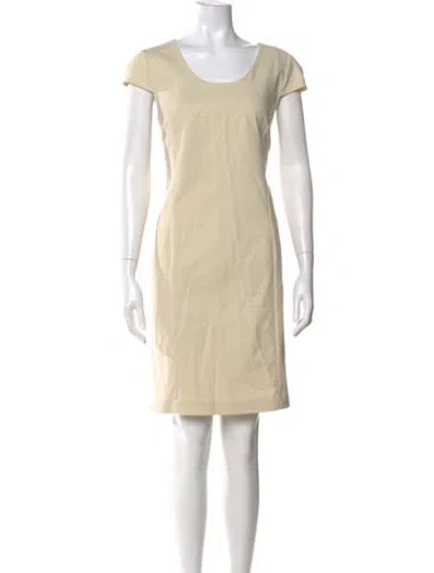 Pre-owned Vivienne Tam Scoop Neck Knee-length Dress In Neutral