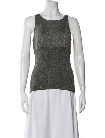 Pre-owned Vivienne Tam Silk Crew Neck Top In White