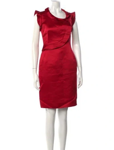 Pre-owned Vivienne Tam Silk Knee-length Dress In Red