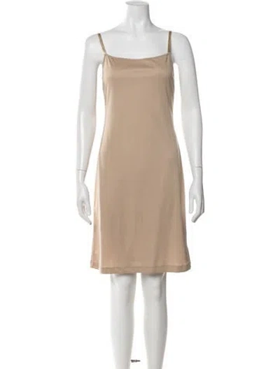 Pre-owned Vivienne Tam Square Neckline Knee-length Dress In Neutral