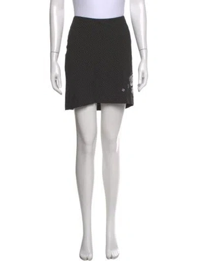 Pre-owned Vivienne Tam Striped Mini Skirt In Black