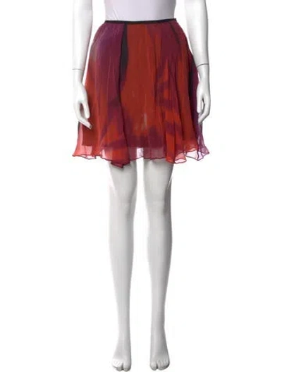 Pre-owned Vivienne Tam Tie-dye Print Mini Skirt In Red