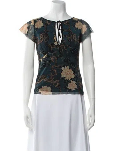 Pre-owned Vivienne Tam Vintage 1990's Top In Blue