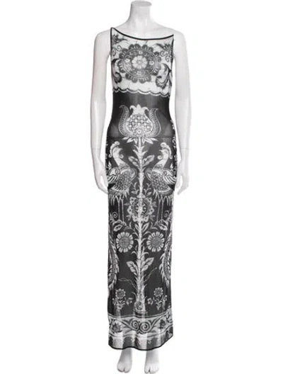 Pre-owned Vivienne Tam Vintage 1998 Long Dress In Multi