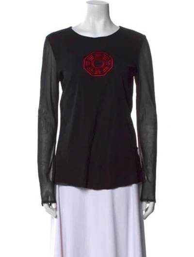 Pre-owned Vivienne Tam Vintage 1999 T-shirt In Black