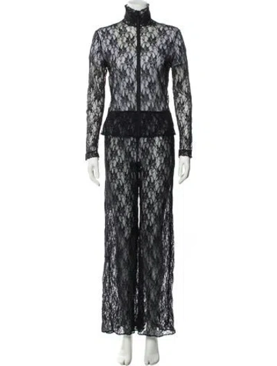 Pre-owned Vivienne Tam Vintage 2000's Pant Set In Black