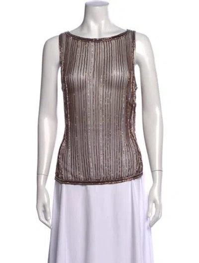 Pre-owned Vivienne Tam Vintage 2000's Top In Brown