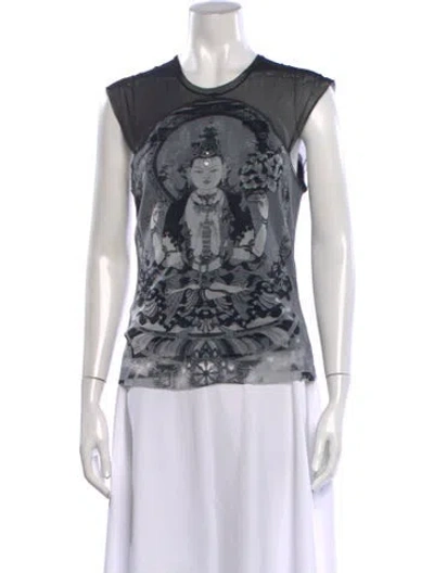 Pre-owned Vivienne Tam Vintage 2003 Top In Black/grey