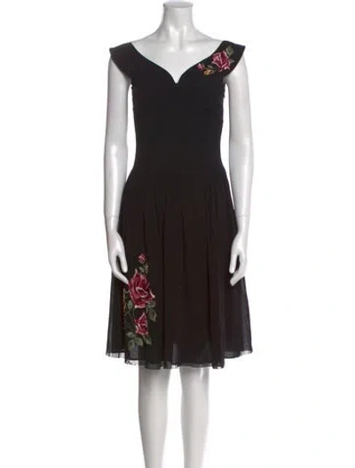 Pre-owned Vivienne Tam Vintage Knee-length Dress In Black