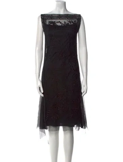 Pre-owned Vivienne Tam Vintage Knee-length Dress In Black