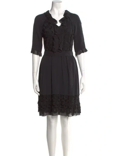Pre-owned Vivienne Tam Vintage Knee-length Dress In Black