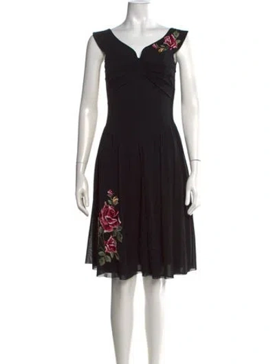 Pre-owned Vivienne Tam Vintage Knee-length Dress In Black