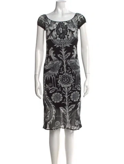 Pre-owned Vivienne Tam Vintage Knee-length Dress In Black/grey