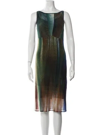 Pre-owned Vivienne Tam Vintage Knee-length Dress In Green