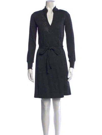 Pre-owned Vivienne Tam Vintage Knee-length Dress In Grey