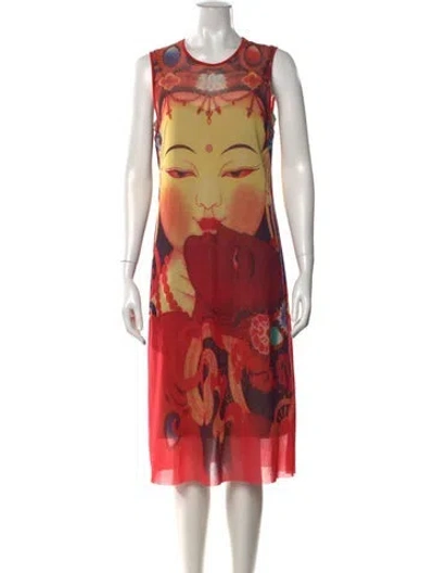Pre-owned Vivienne Tam Vintage Knee-length Dress In Red