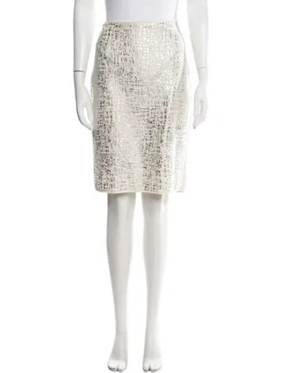 Pre-owned Vivienne Tam Vintage Knee-length Skirt In White