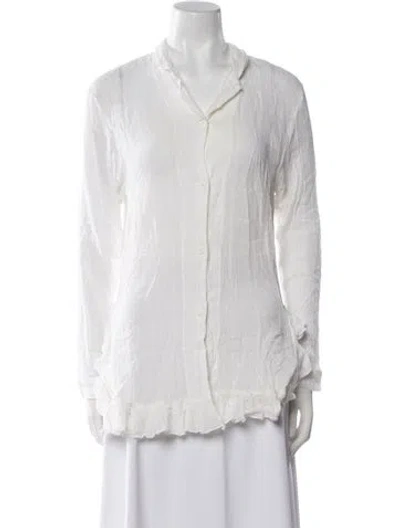 Pre-owned Vivienne Tam Vintage Late 1980's - Early 1990's Blouse In White