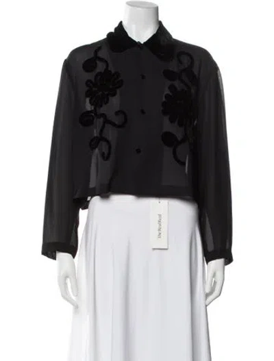 Pre-owned Vivienne Tam Vintage Late 1990's - Early 2000's Blouse In Black