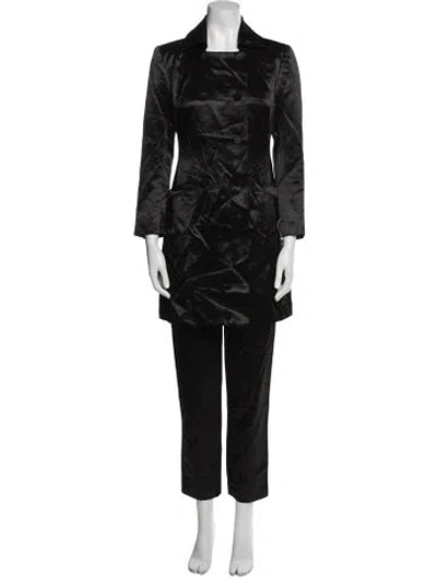 Pre-owned Vivienne Tam Vintage Late 1990's - Early 2000's Pantsuit In Black