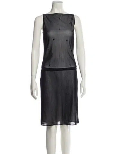 Pre-owned Vivienne Tam Vintage Late 1990's - Early 2000's Skirt Set In Black