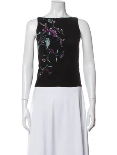 Pre-owned Vivienne Tam Vintage Late 1990's - Early 2000's Top In Black