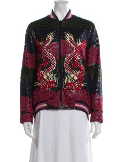 Pre-owned Vivienne Tam Vintage Late 2000's - Early 2010's Bomber Jacket In Multi
