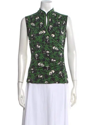 Pre-owned Vivienne Tam Vintage Late 2000's - Early 2010's Top In Black