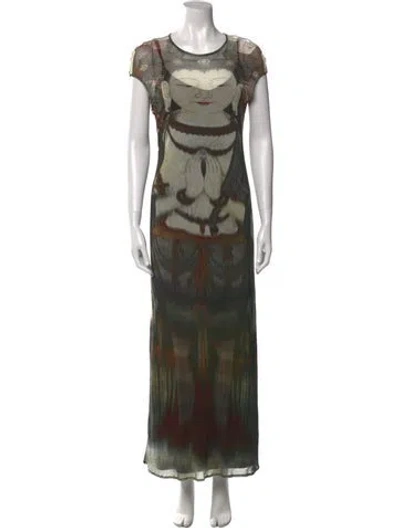 Pre-owned Vivienne Tam Vintage Long Dress In Black