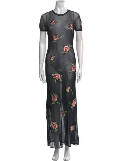 Pre-owned Vivienne Tam Vintage Long Dress In Black