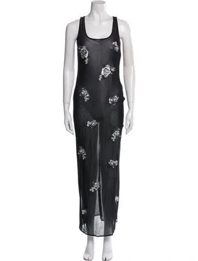 Pre-owned Vivienne Tam Vintage Long Dress In Black