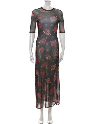 Pre-owned Vivienne Tam Vintage Long Dress In Black/pink