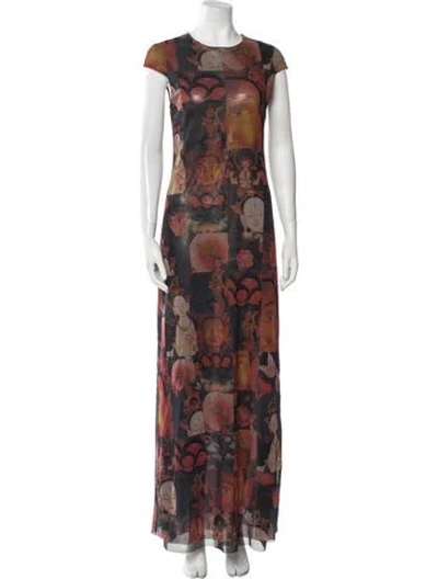 Pre-owned Vivienne Tam Vintage Long Dress In Multi