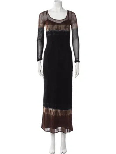 Pre-owned Vivienne Tam Vintage Long Dress In Multi